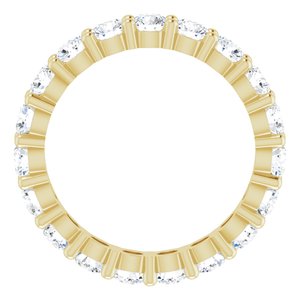 10K Yellow Gold 2 7/8 CTW Natural Diamond Eternity Band Size 7.75