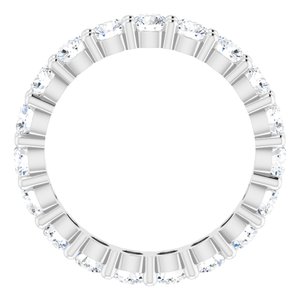 10K White Gold 2 7/8 CTW Natural Diamond Eternity Band Size 7.75