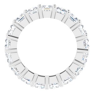 10K White Gold 6 3/4 CTW Natural Diamond Eternity Band Size 7.75