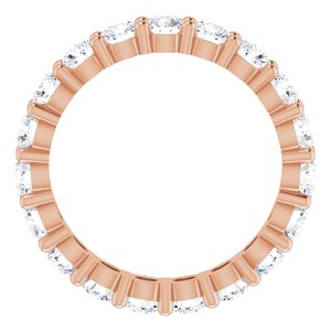10K Rose Gold 2 7/8 CTW Natural Diamond Eternity Band Size 8