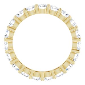 10K Yellow Gold 2 7/8 CTW Natural Diamond Eternity Band Size 8