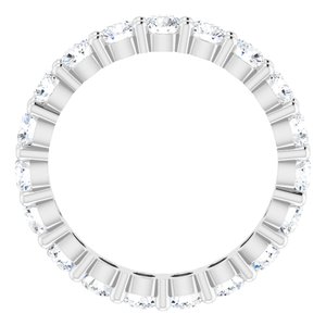10K White Gold 2 7/8 CTW Natural Diamond Eternity Band Size 8
