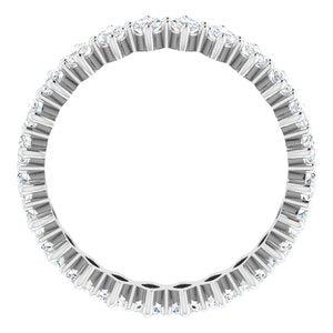 Platinum 3 1/8 CTW Natural Diamond Eternity Band Size 7.5