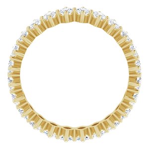14K Yellow Gold 3 1/8 CTW Natural Diamond Eternity Band Size 7.5