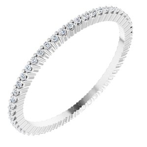 10K White Gold 1/5 CTW Lab-Grown Diamond Eternity Band Size 7.75