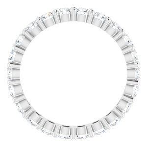 10K White Gold 1 1/2 CTW Natural Diamond Eternity Band Size 7.75