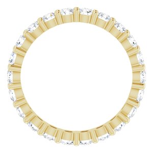 10K Yellow Gold 1 1/2 CTW Natural Diamond Eternity Band Size 7.75