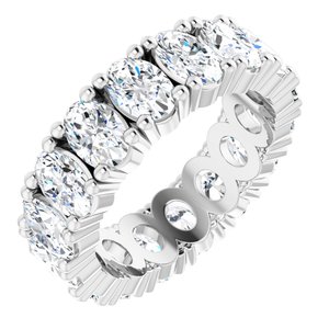 10K White Gold 5 9/10 CTW Lab-Grown Diamond Eternity Band Size 7.75