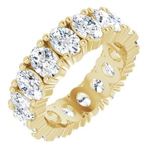 14K Yellow Gold 6 CTW Natural Diamond Eternity Band Size 7.75