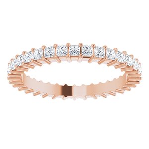10K Rose Gold 1 1/4 CTW Natural Diamond Eternity Band Size 7.75