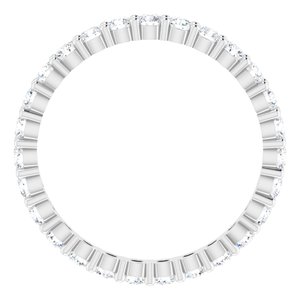 10K White Gold 1 CTW Natural Diamond Eternity Band Size 8