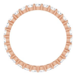 10K Rose Gold 1 CTW Natural Diamond Eternity Band Size 8
