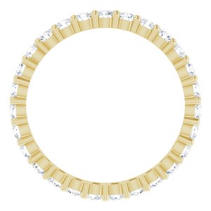 10K Yellow Gold 1 CTW Natural Diamond Eternity Band Size 8