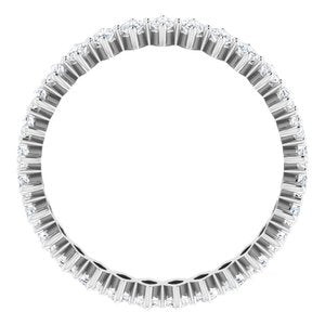 Platinum 2 CTW Natural Diamond Eternity Band Size 7.5