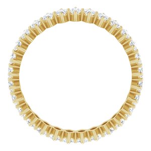 14K Yellow Gold 2 CTW Natural Diamond Eternity Band Size 7.5