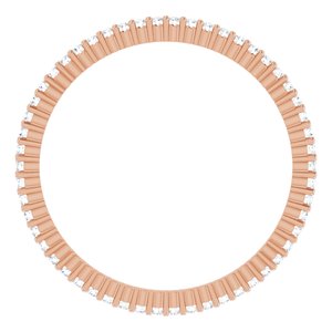 10K Rose Gold 1/5 CTW Lab-Grown Diamond Eternity Band Size 7.75