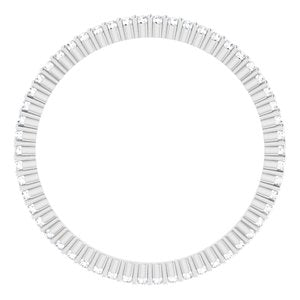 10K White Gold 1/5 CTW Lab-Grown Diamond Eternity Band Size 7.75