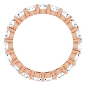 10K Rose Gold 2 7/8 CTW Natural Diamond Eternity Band Size 7.5