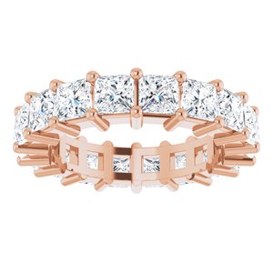 10K Rose Gold 5 CTW Lab-Grown Diamond Eternity Band Size 7.75