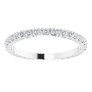 Platinum 3/4 CTW Lab-Grown Diamond Eternity Band Size 8