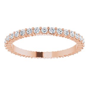10K Rose Gold 3/4 CTW Lab-Grown Diamond Eternity Band Size 8