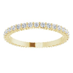 10K Yellow Gold 3/4 CTW Natural Diamond Eternity Band Size 8