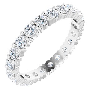 10K White Gold 1 1/2 CTW Lab-Grown Diamond Eternity Band Size 8