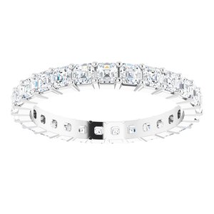 Platinum 2 CTW Lab-Grown Diamond Eternity Band Size 8