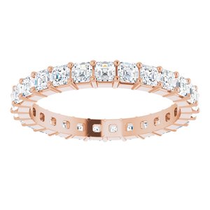 14K Rose Gold 2 CTW Lab-Grown Diamond Eternity Band Size 8