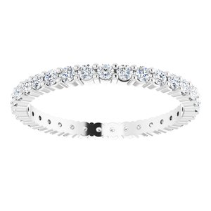 10K White Gold 5/8 CTW Lab-Grown Diamond Eternity Band Size 7.75
