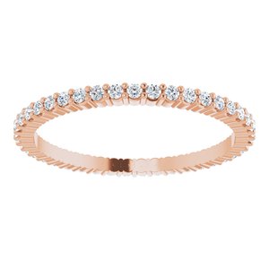 10K Rose Gold 3/8 CTW Natural Diamond Eternity Band Size 7.75