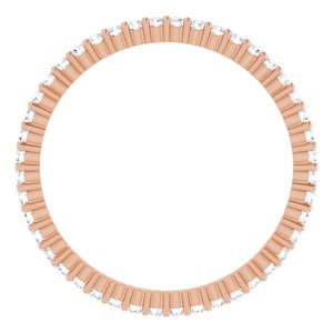 10K Rose Gold 3/8 CTW Lab-Grown Diamond Eternity Band Size 8