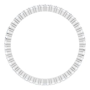 10K White Gold 3/8 CTW Natural Diamond Eternity Band Size 8