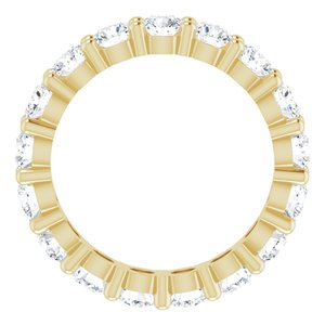 10K Yellow Gold 4 CTW Natural Diamond Eternity Band Size 8