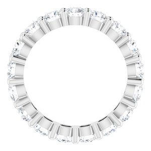 10K White Gold 4 CTW Natural Diamond Eternity Band Size 8