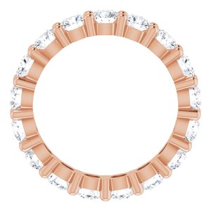 10K Rose Gold 4 CTW Natural Diamond Eternity Band Size 8