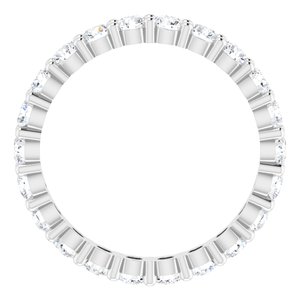 10K White Gold 1 1/2 CTW Natural Diamond Eternity Band Size 8