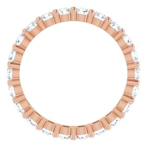 10K Rose Gold 1 1/2 CTW Natural Diamond Eternity Band Size 8