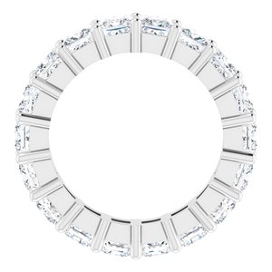 10K White Gold 5 CTW Natural Diamond Eternity Band Size 7.25