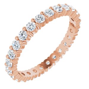 10K Rose Gold 1 CTW Lab-Grown Diamond Eternity Band Size 7.75