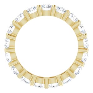 10K Yellow Gold 4 CTW Lab-Grown Diamond Eternity Band Size 7.75