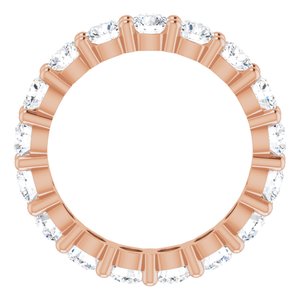 10K Rose Gold 4 CTW Lab-Grown Diamond Eternity Band Size 7.75