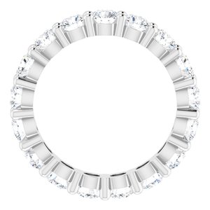 10K White Gold 4 CTW Lab-Grown Diamond Eternity Band Size 7.75