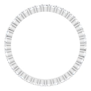 Platinum 3/4 CTW Lab-Grown Diamond Eternity Band Size 8