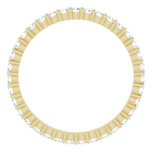 10K Yellow Gold 3/4 CTW Natural Diamond Eternity Band Size 8