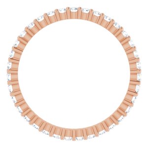 10K Rose Gold 3/4 CTW Natural Diamond Eternity Band Size 8