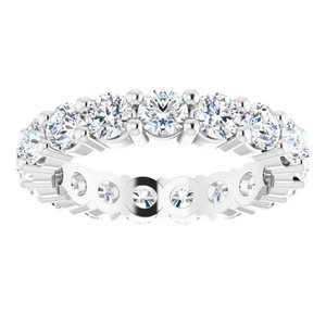 10K White Gold 4 CTW Natural Diamond Eternity Band Size 8