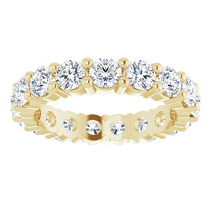 10K Yellow Gold 4 CTW Natural Diamond Eternity Band Size 8