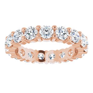 10K Rose Gold 4 CTW Lab-Grown Diamond Eternity Band Size 7.75