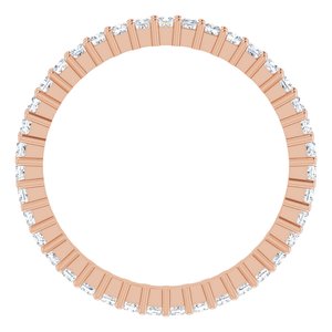 10K Rose Gold 3/4 CTW Natural Diamond Eternity Band Size 7.75